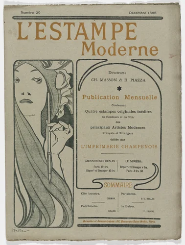 L'Estampe moderne, no. 20 by V. Prouvé
P. C. Helleu
F. Cormon
Henri-Patrice Dillon
Various Artists, print, 1897