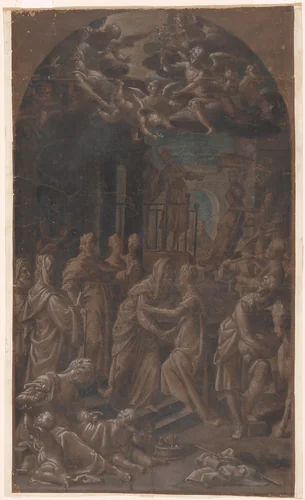 The Visitation by Aurelio Lomi, drawing, 1610-1615
