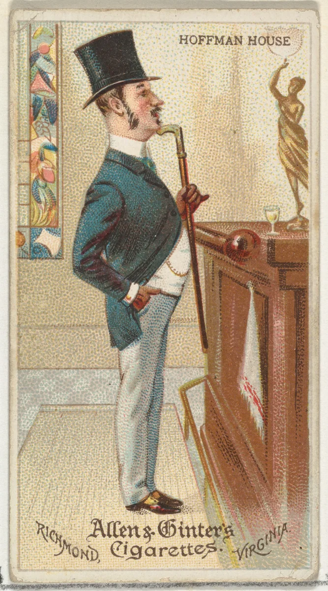 Hoffman House, from World's Dudes series (N31) for Allen & Ginter Cigarettes by Allen & Ginter, print, 1888