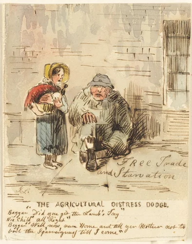 The Agricultural Distress Dodge by John Leech, painting, 1837-1864
