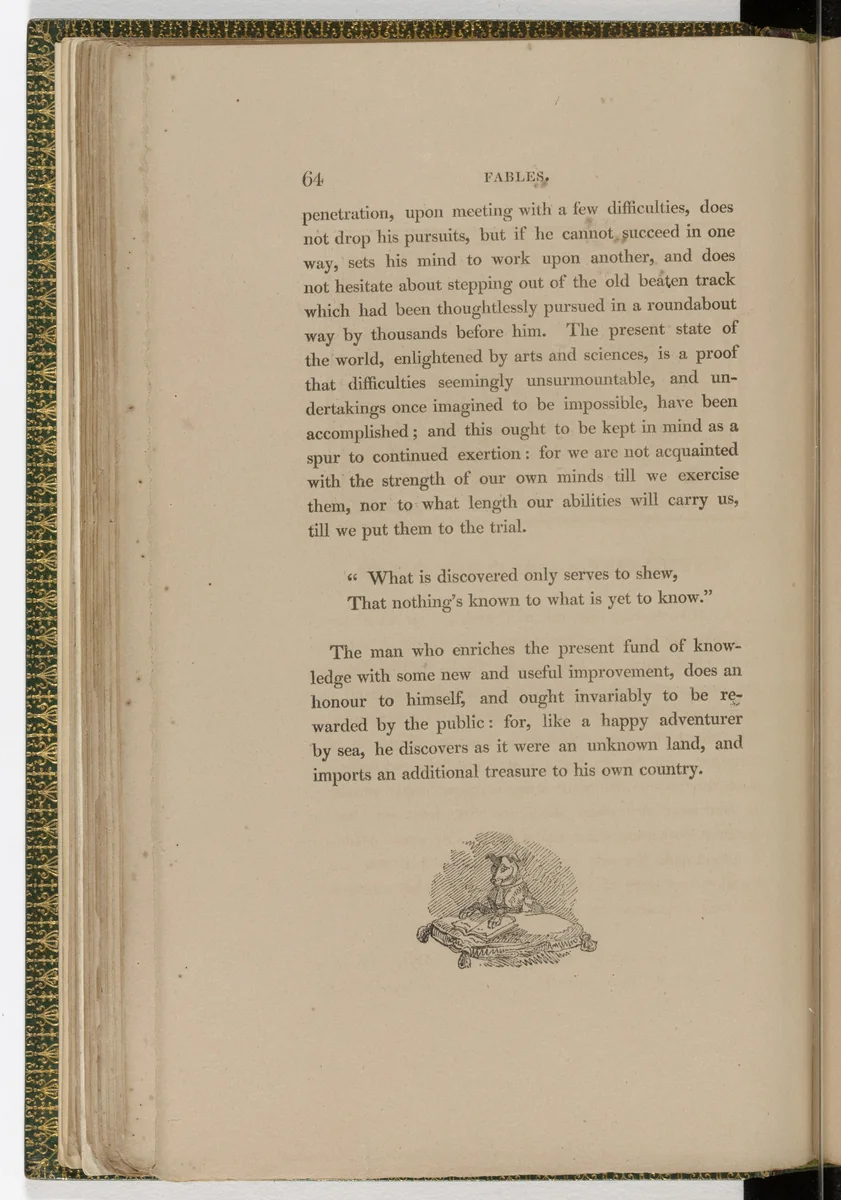 Tailpiece (page 64) from The Fables of Aesop by Thomas Bewick, illustrated book, 1818