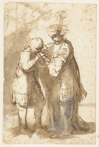 David neemt afscheid van Jonathan by Ferdinand Bol, drawing, 1643-1647