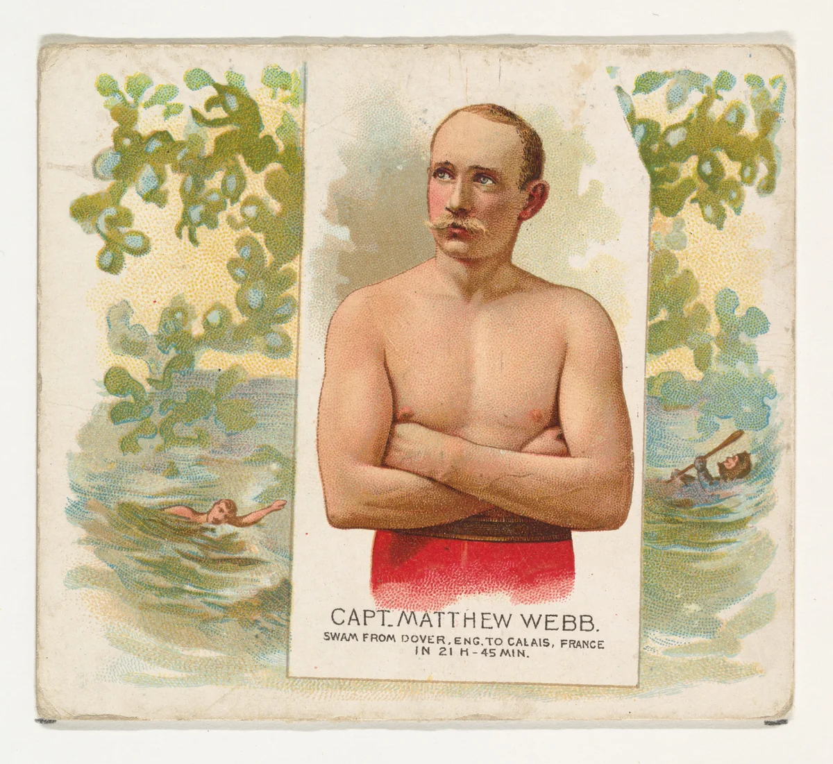 Captain Matthew Webb, Swam From Dover, England to Calais, France, from World's Champions, Second Series (N43) for Allen & Ginter Cigarettes by Allen & Ginter, print, 1888