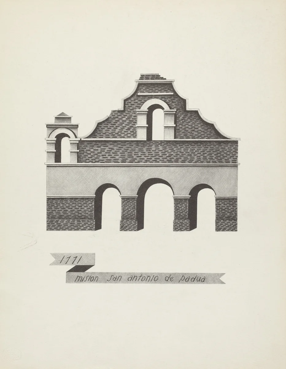 Mision San Antonio de Padua by James Jones, index of american design, 1912-1942