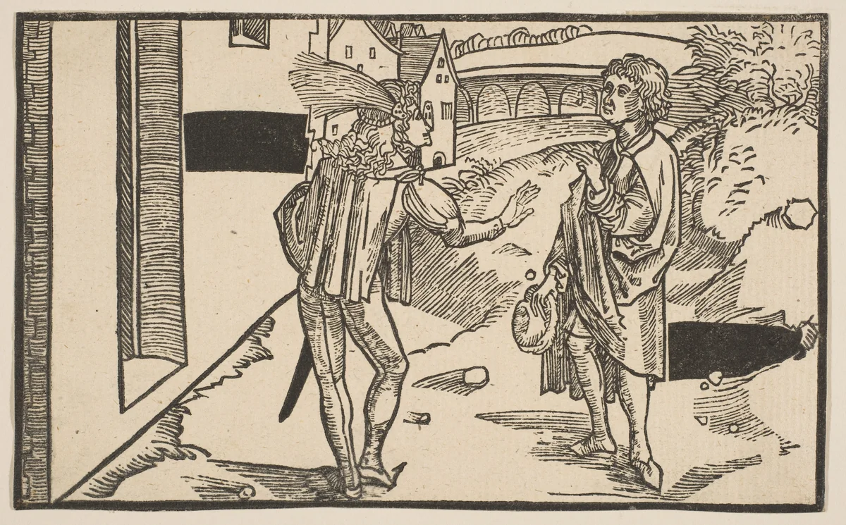 Eunuchus, from "The Comedie of Terence", 19th century reprint by Albrecht Dürer, print, 1485-1528