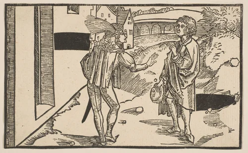 Eunuchus, from "The Comedie of Terence", 19th century reprint by Albrecht Dürer, print, 1485-1528