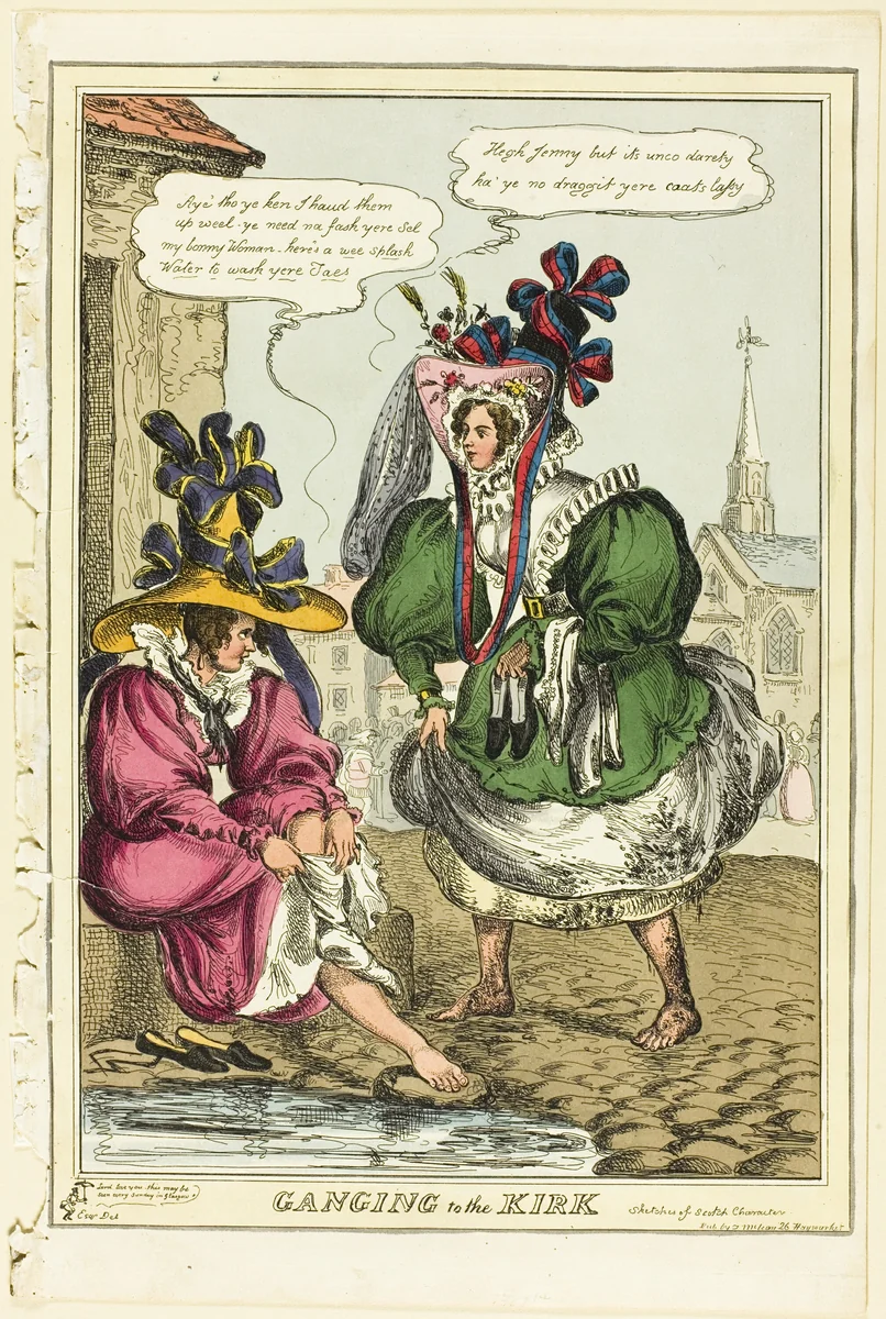Ganging to the Kirk by George Moutard Woodward, print, 1796-1809