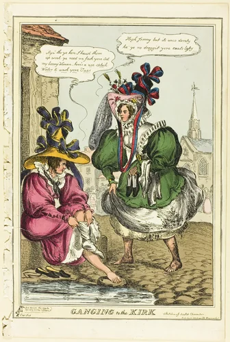 Ganging to the Kirk by George Moutard Woodward, print, 1796-1809