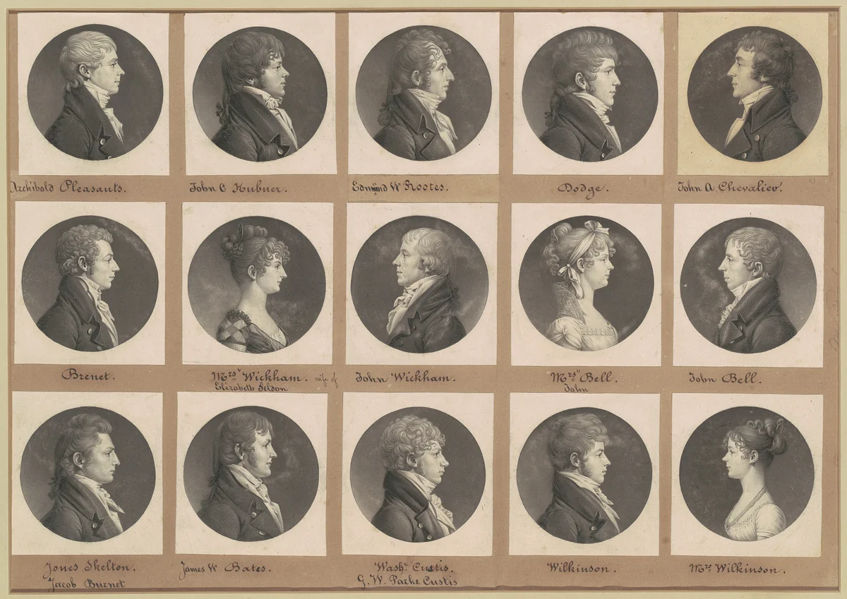 Saint-Mémin Collection of Portraits, Group 43 by Charles B. J. Févret de Saint-Mémin, volume, 1807-1808