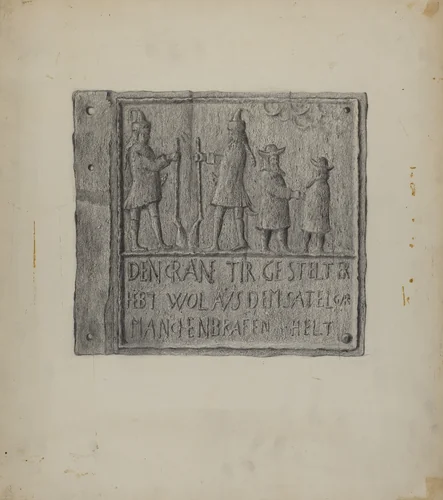 Pa. German Stove Plate by Roy Weber, index of american design, 1937