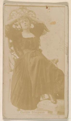 Goldie Simpson, from the Actresses series (N245) issued by Kinney Brothers to promote Sweet Caporal Cigarettes by Kinney Brothers Tobacco Company, photograph, 1890