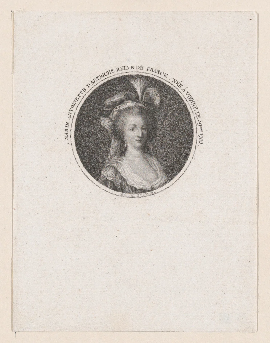 Marie Antoinette of Austria, Queen of France by J. L. Benoist, print, 1800-1840