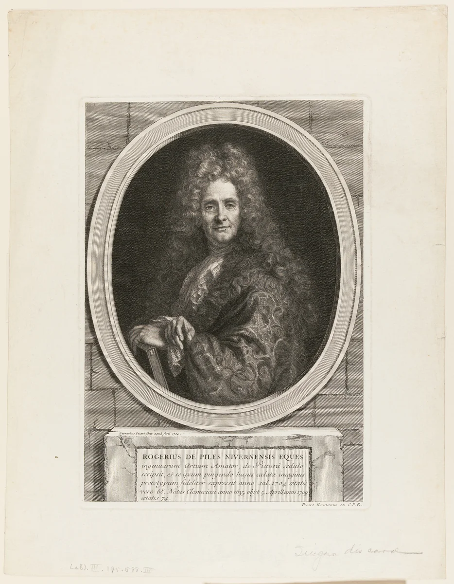 Roger de Piles by Bernard Picart, print, 1704