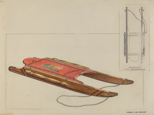 Child's Sled by Francis Law Durand, index of american design, 1937