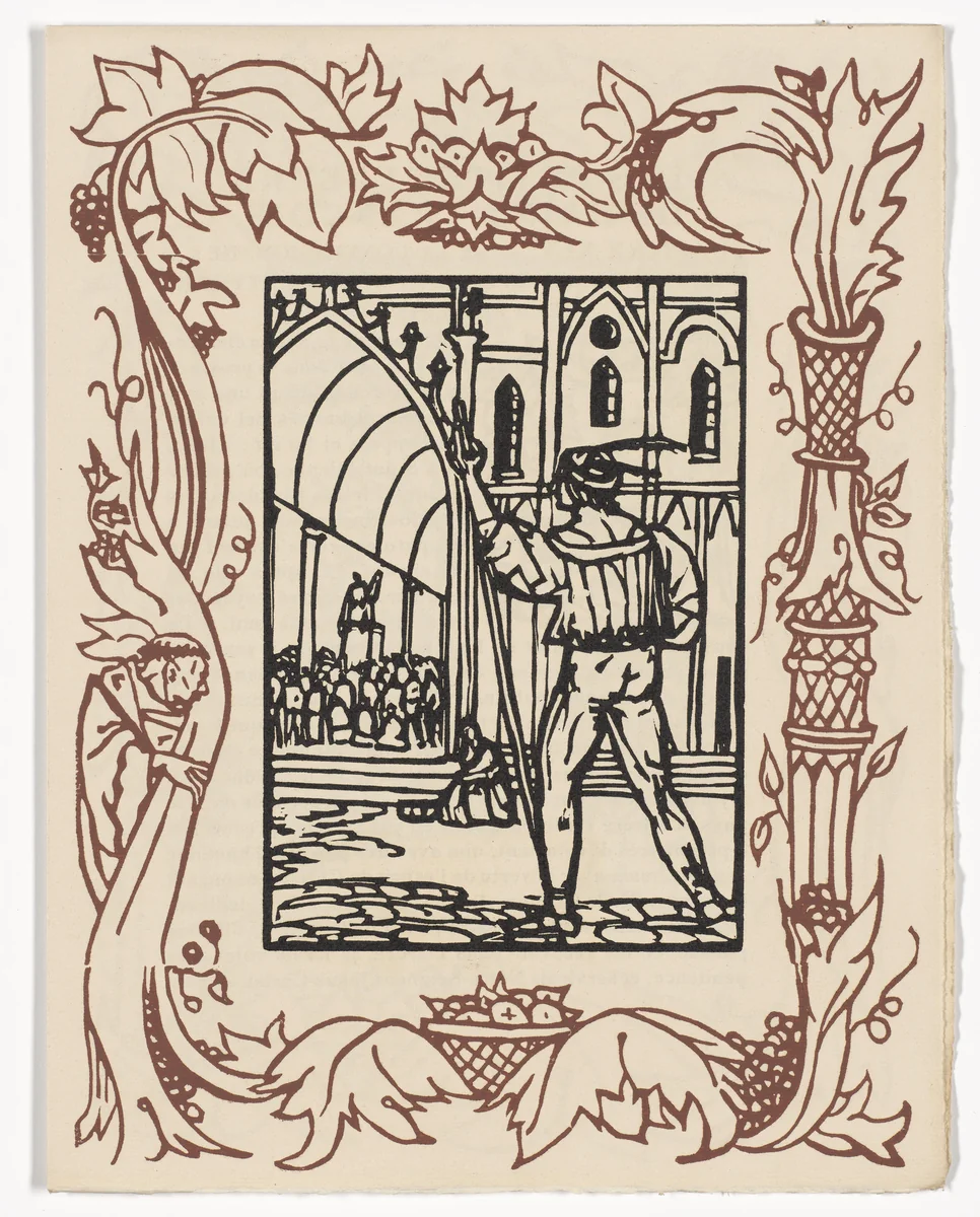 Plate (page 241) from Les Petites Fleurs de St. François (The Little Flowers of St. Francis) by Émile Bernard, illustrated book, 1928