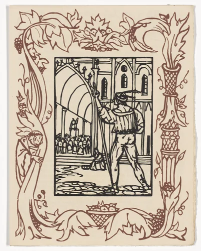 Plate (page 241) from Les Petites Fleurs de St. François (The Little Flowers of St. Francis) by Émile Bernard, illustrated book, 1928