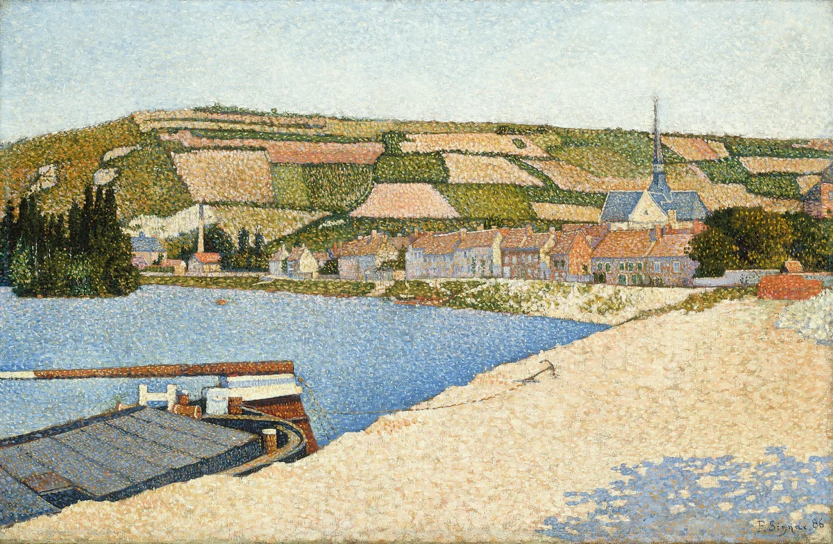 Les Andelys, Côte d'Aval by Paul Signac, painting, 1886