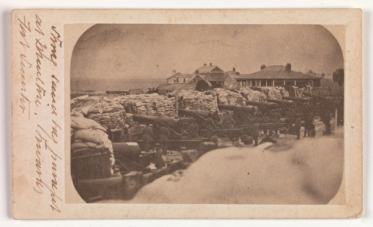 The Evacuation of Fort Sumter, April 1861 by Edward Anthony, photograph, 1861