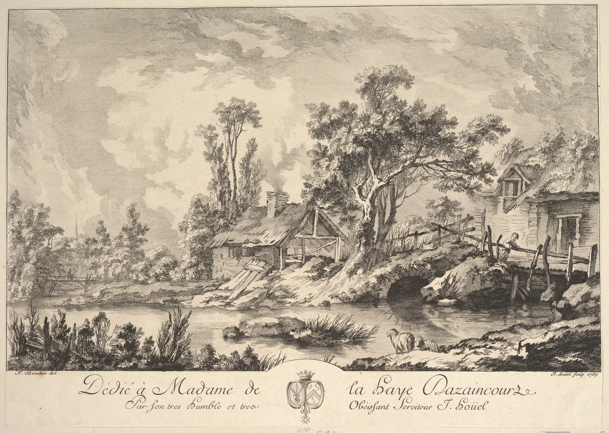 Landscape by Jean-Pierre-Louis-Laurent Hoüel, print, 1759