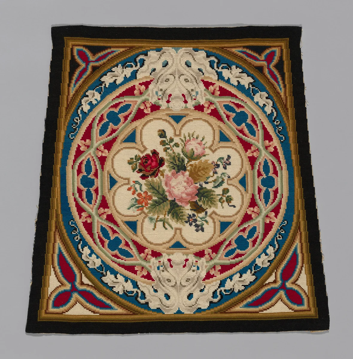 Prie-Dieu Cover by England, textile, 1847-1870