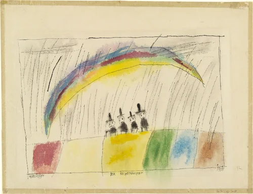 The Rainbow (Der Regenbogen) by Lyonel Feininger, drawing, 1918