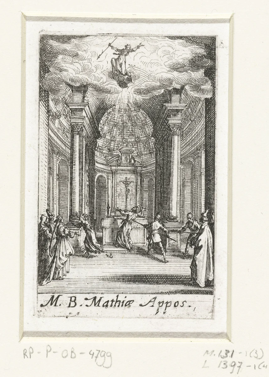 Het martelaarschap van Matthias by Jacques Callot, print, 1632-1634