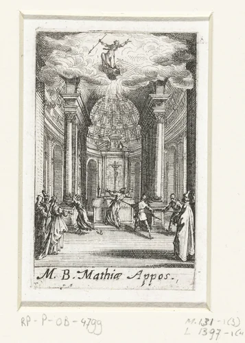 Het martelaarschap van Matthias by Jacques Callot, print, 1632-1634