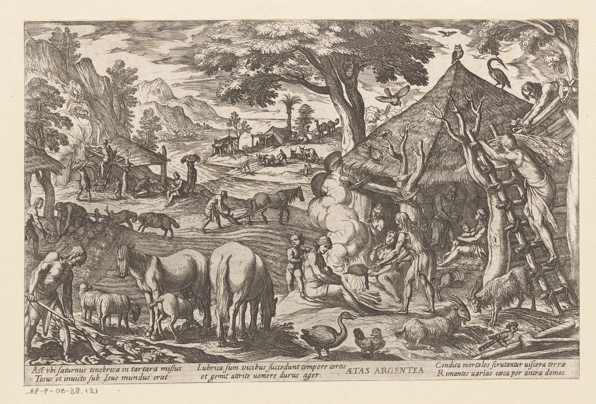 Zilveren tijdperk by Antonio Tempesta, print, 1599