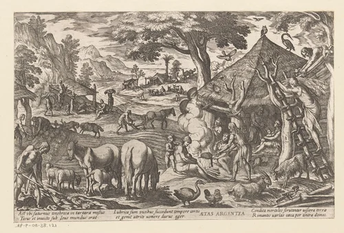 Zilveren tijdperk by Antonio Tempesta, print, 1599