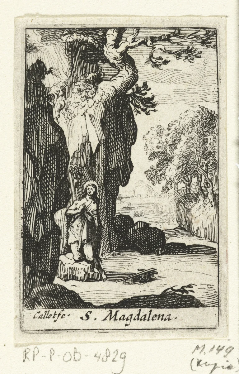 De boetvaardige Maria Magdalena by anonymous, print, 1632-1699