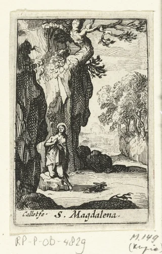 De boetvaardige Maria Magdalena by anonymous, print, 1632-1699
