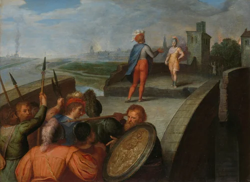 The Peace Negotiations between Julius Civilis and the Roman General Cerialis by Otto van Veen, painting, 1600-1613
