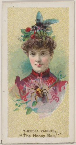 Theresa Vaughn as "The Honey Bee," from the series Fancy Dress Ball Costumes (N73) for Duke brand cigarettes by W. Duke, Sons & Co., print, 1889