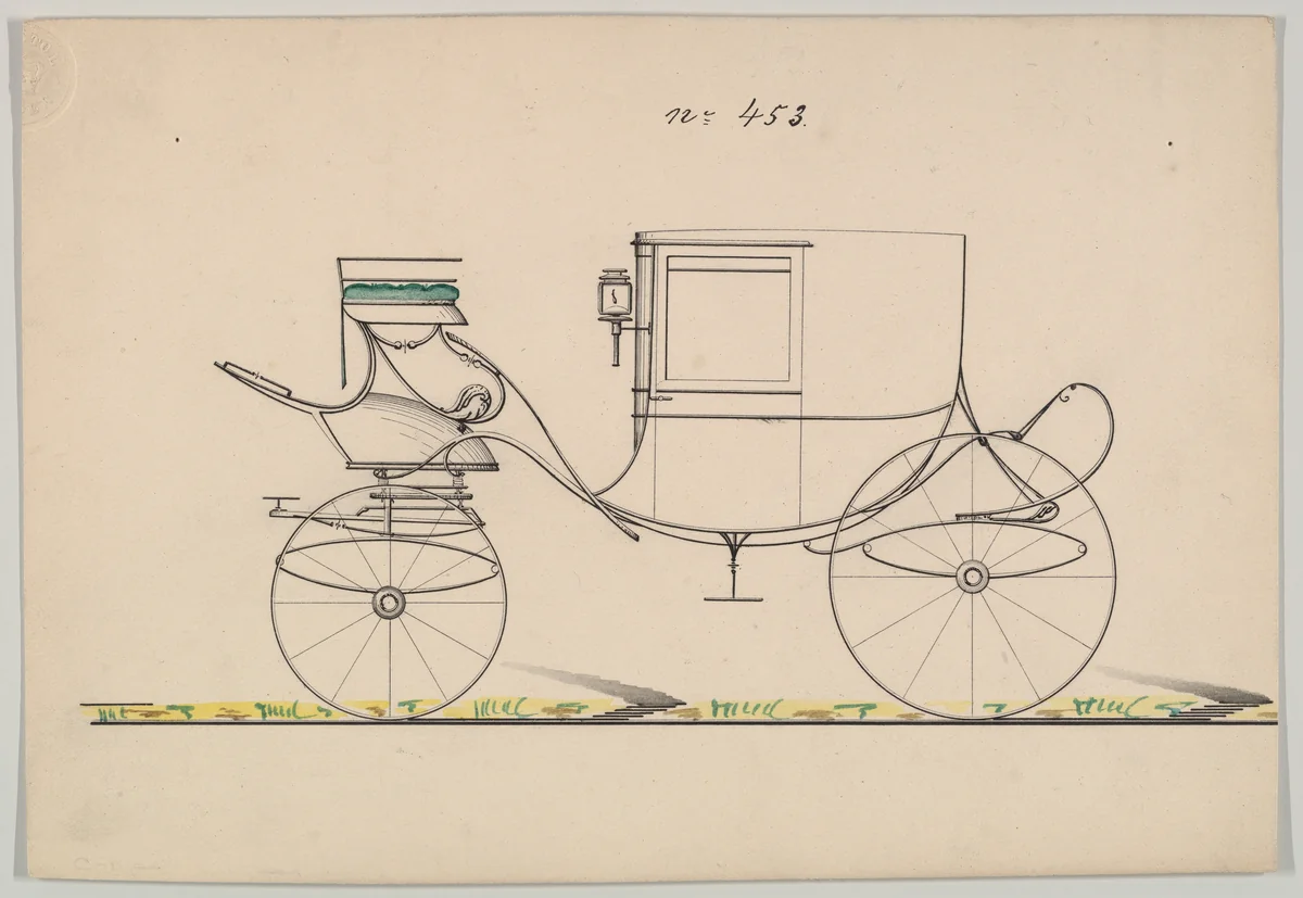 Coupé / D'Orsay #543 by Brewster & Co., drawing, 1850-1870