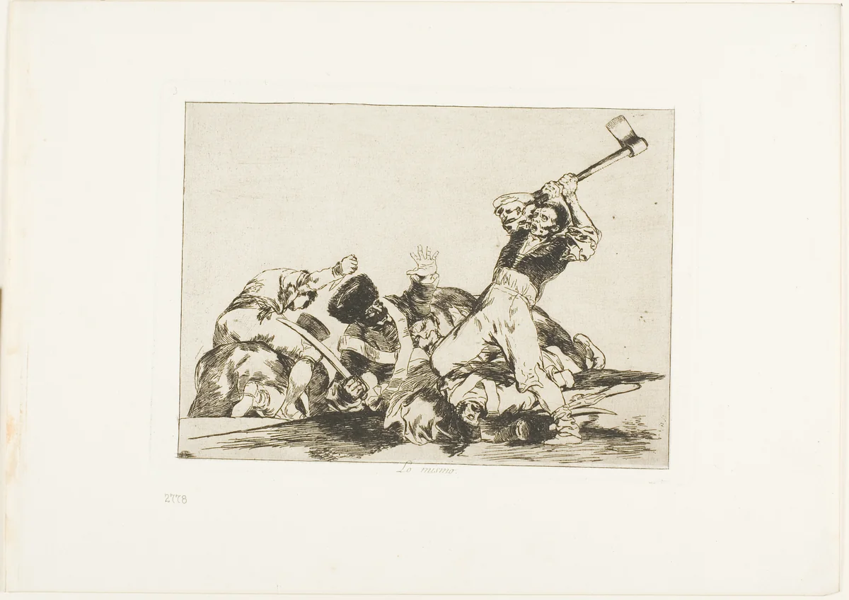 The Same, plate three from The Disasters of War by Francisco José de Goya, print, 1810-1815