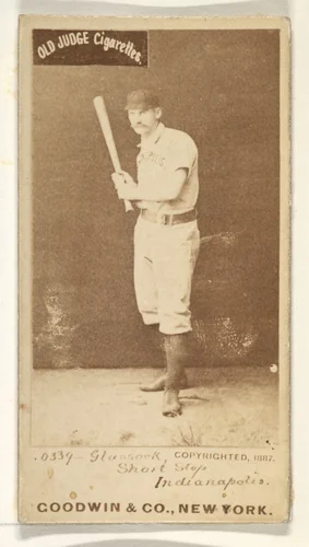Glasscock, Shortstop, Indianapolis, from the Old Judge series (N172) for Old Judge Cigarettes by Goodwin & Company, photograph, 1887
