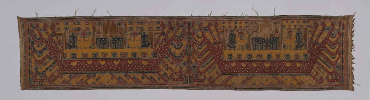 Ceremonial Hanging (palepai) by Paminggir people, textile, 1801-1900