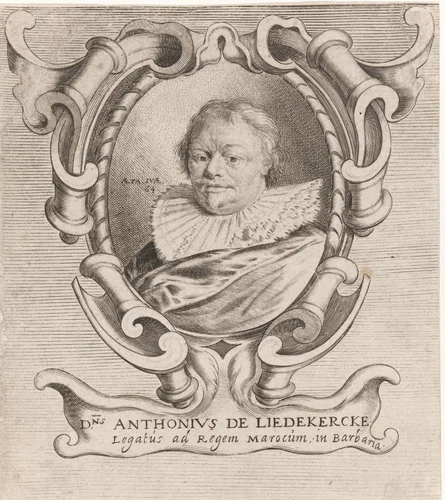 Portret van Antonius de Liedekercke by Adriaen Matham, print, 1640-1641