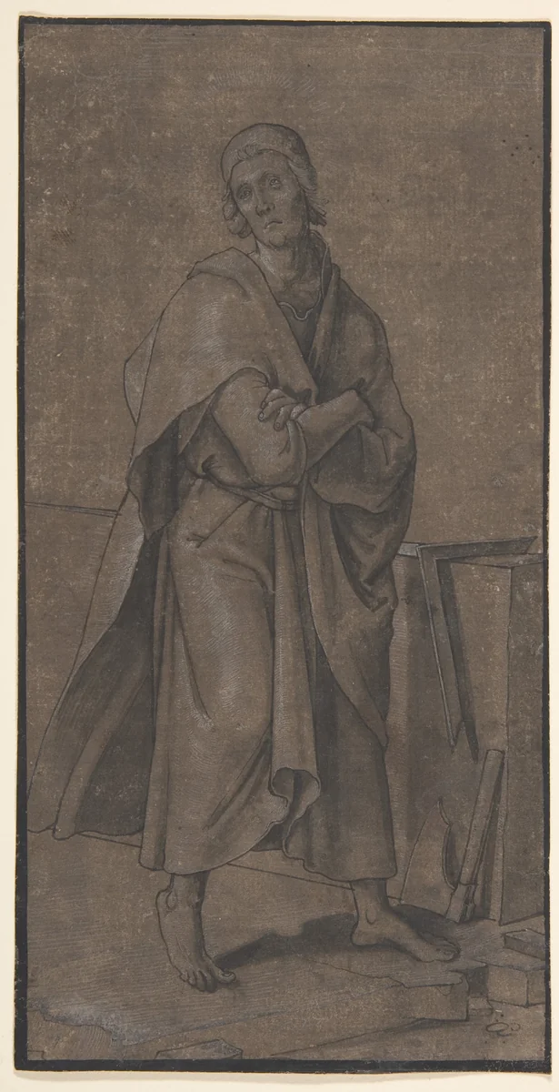 Saint Thomas by Hans Holbein the Younger, drawing, 1527