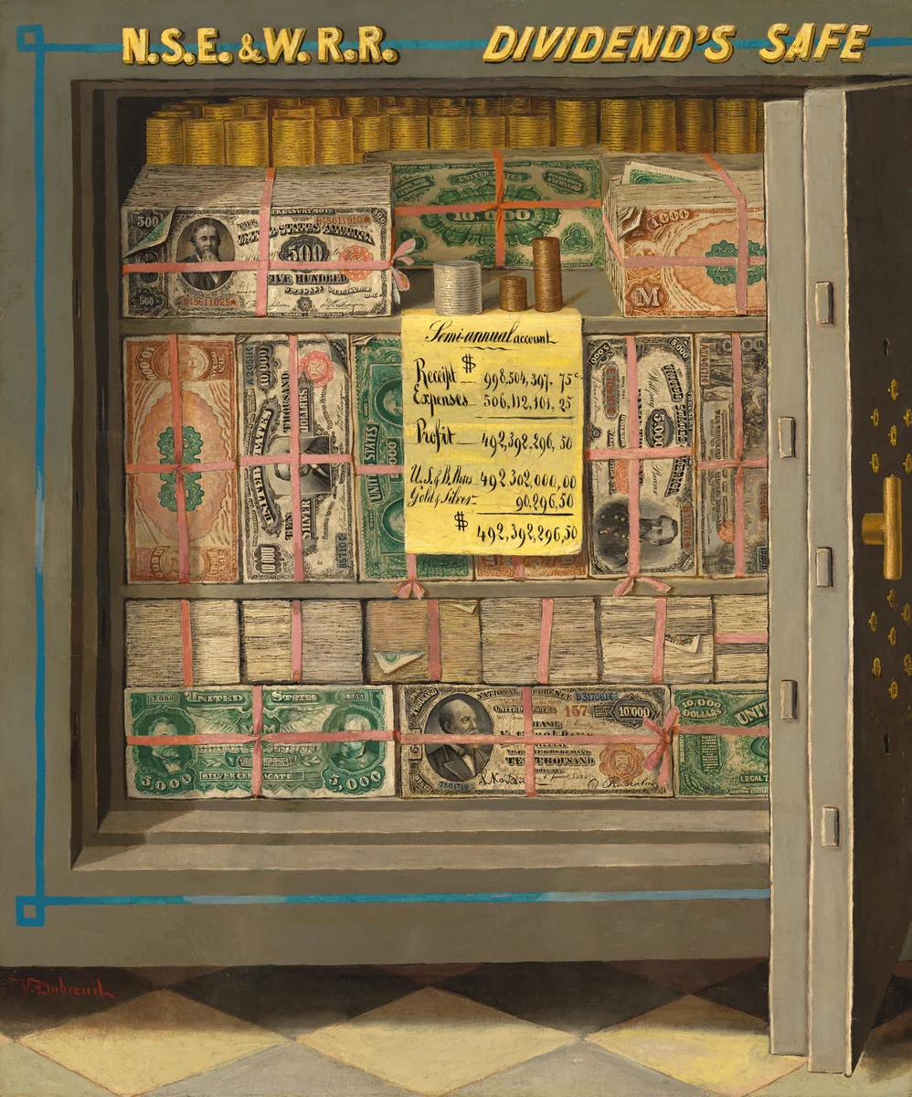 Safe Money by Victor Dubreuil, painting, 1898