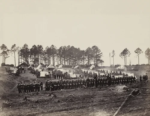 Guard Mount, Head-Quarters Army of the Potomac by Timothy O'Sullivan, Alexander Gardner, photograph, 1864