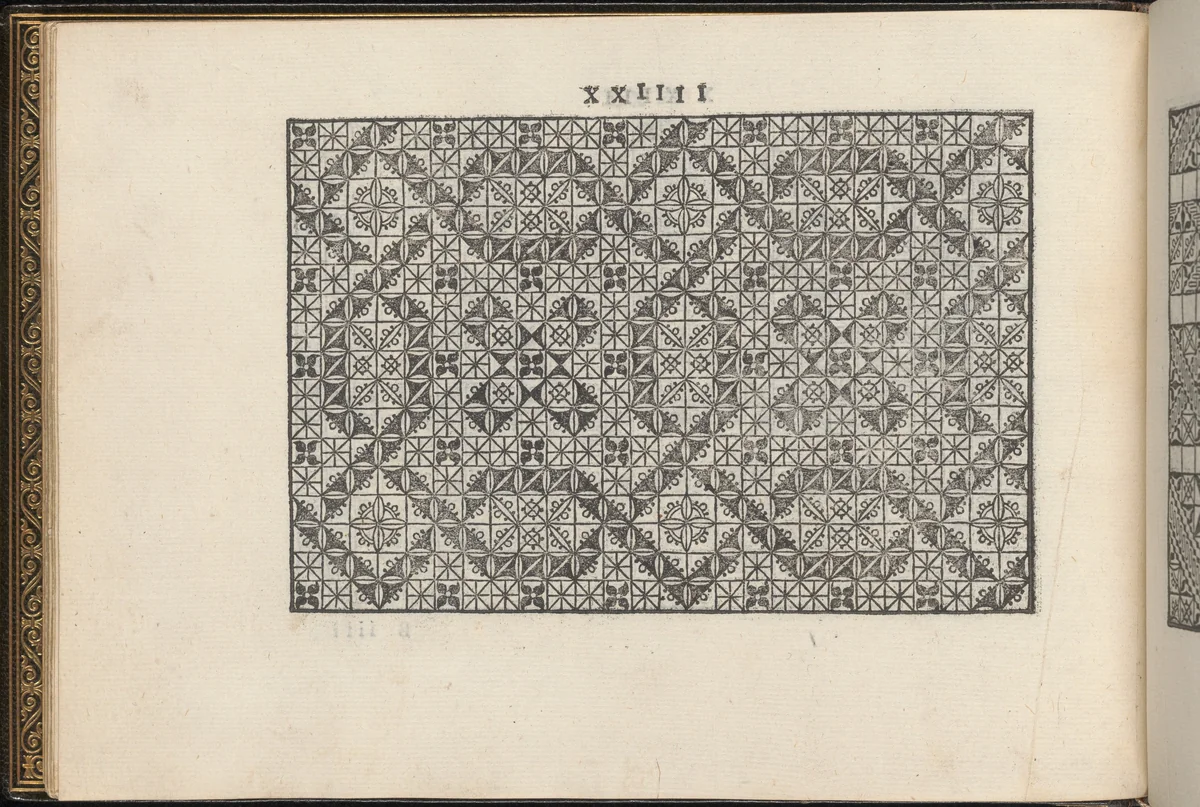 La Vera Perfettione del Disegno di varie sorti di recami, page 12 (verso) by Giovanni Ostaus, book, 1567