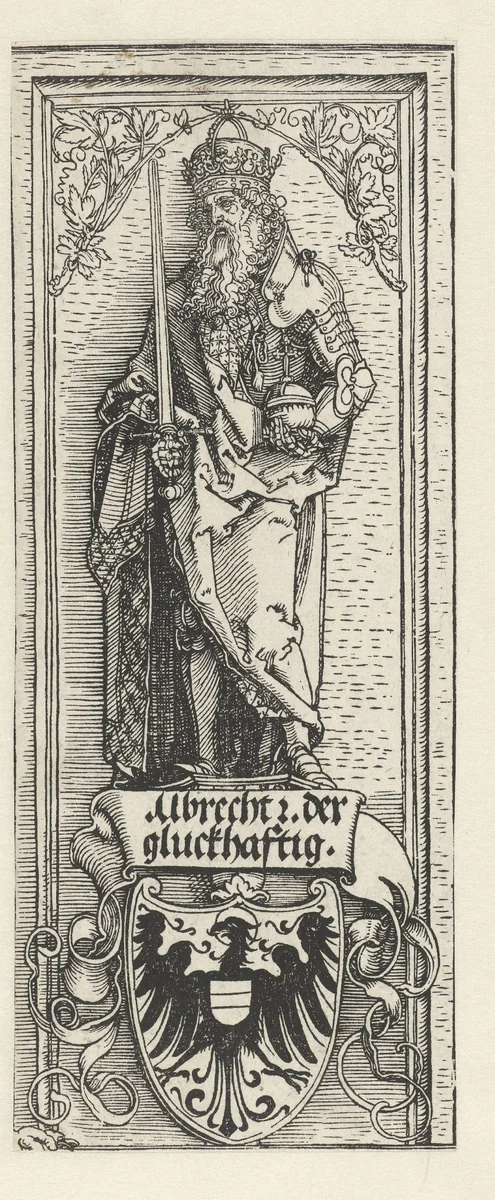 Albrecht de Gelukkige (Albrecht III de Kloekmoedige, hertog van Saksen?) by Unknown, print, 1515