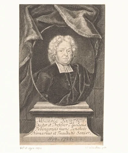Portret van Michael Förtsch by Martin Bernigeroth, print, 1695-1733
