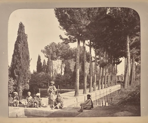View in the Large Garden, Jellalabad by John Burke, photograph, 1878-1880