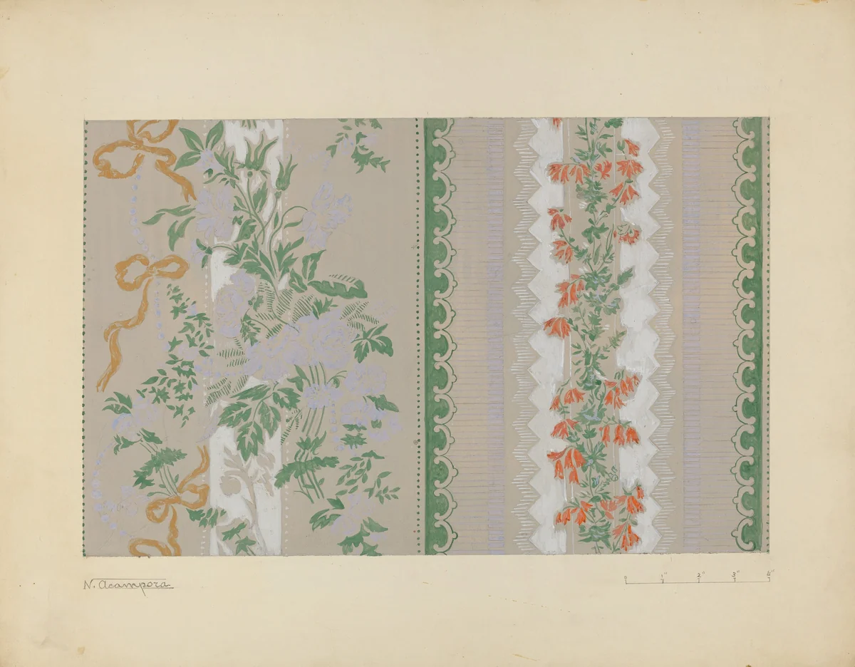 Wall Paper by Nicholas Acampora, index of american design, 1937