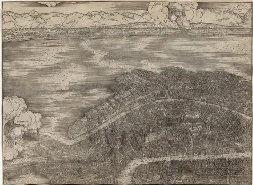 View of Venice by Jacopo de' Barbari, print, 1500