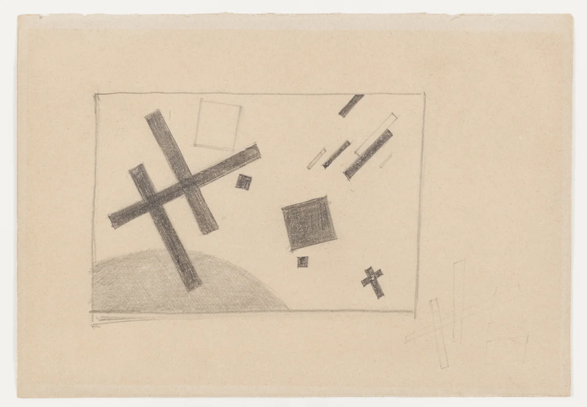 Suprematist Drawing by Kazimir Malevich, drawing, 1916
