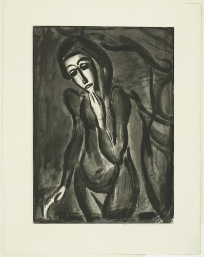 "We All Must Die, We and All We Possess" («Nous devons mourir, nous et tout ce qui est nôtre») plate XLIII from Miserere by Georges Rouault, illustrated book, 1922