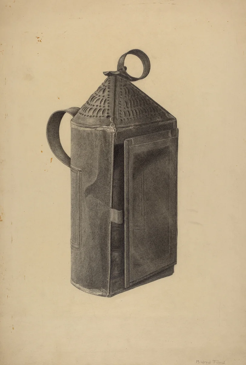 Lantern by Mildred Ford, index of american design, 1938